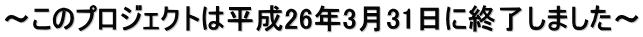 �`���̃v���W�F�N�g�͕���26�N3��31���ɏI�����܂����`